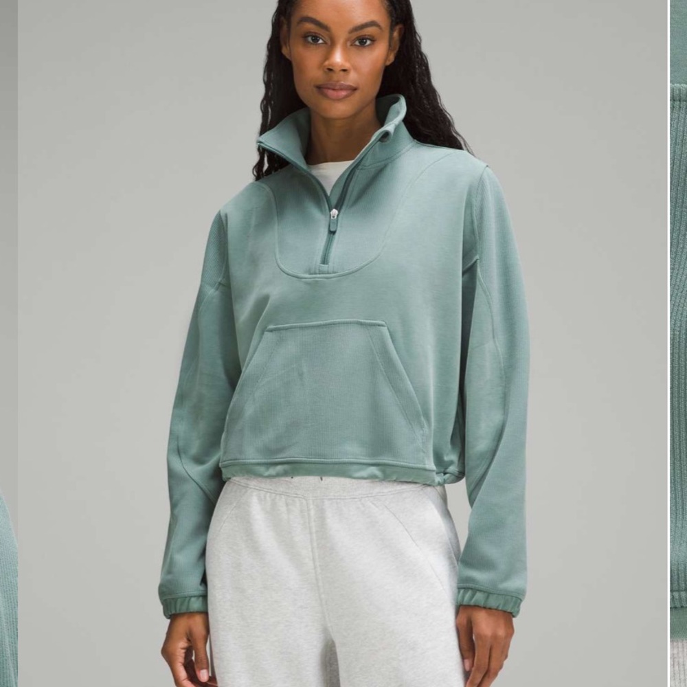 Lululemon brushed softstreme ribbed half zip